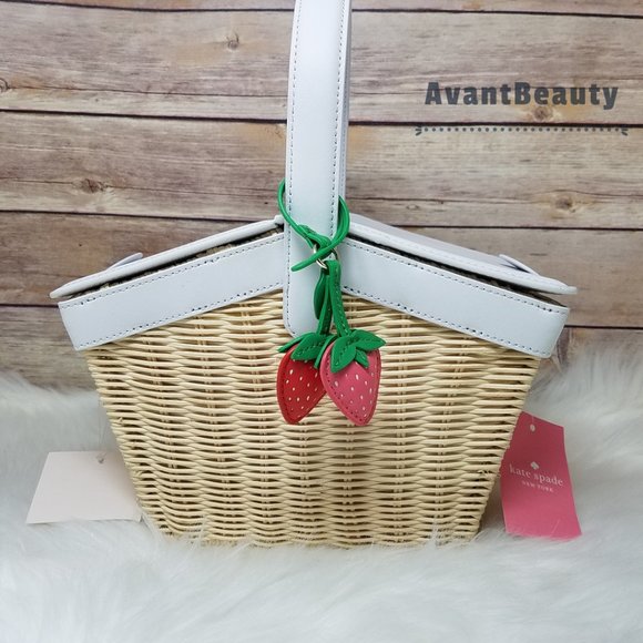 Kate Spade Wicker Basket Strawberry Bifold Wallet - Picture 5 of 16